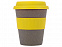 Стакан с силиконовой крышкой Café, желтый с логотипом в Нефтекамске заказать по выгодной цене в кибермаркете AvroraStore