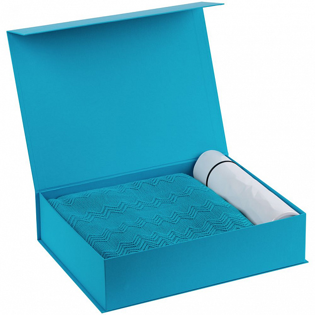 Коробка Koffer, голубая с логотипом в Нефтекамске заказать по выгодной цене в кибермаркете AvroraStore