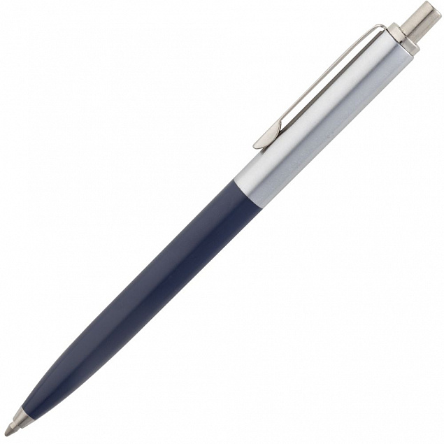 Ручка шариковая Popular, синяя с логотипом в Нефтекамске заказать по выгодной цене в кибермаркете AvroraStore