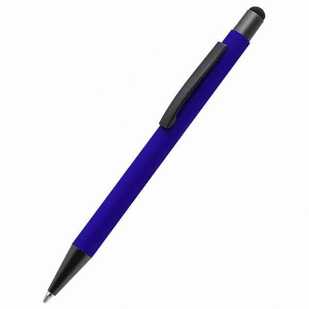 Ручка металлическая Story сотф-тач - Синий HH с логотипом в Нефтекамске заказать по выгодной цене в кибермаркете AvroraStore