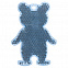 Пешеходный светоотражатель «Мишка», синий с логотипом в Нефтекамске заказать по выгодной цене в кибермаркете AvroraStore