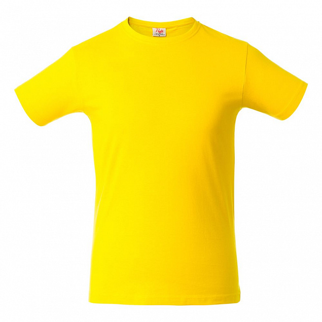 Футболка мужская HEAVY, желтая с логотипом в Нефтекамске заказать по выгодной цене в кибермаркете AvroraStore