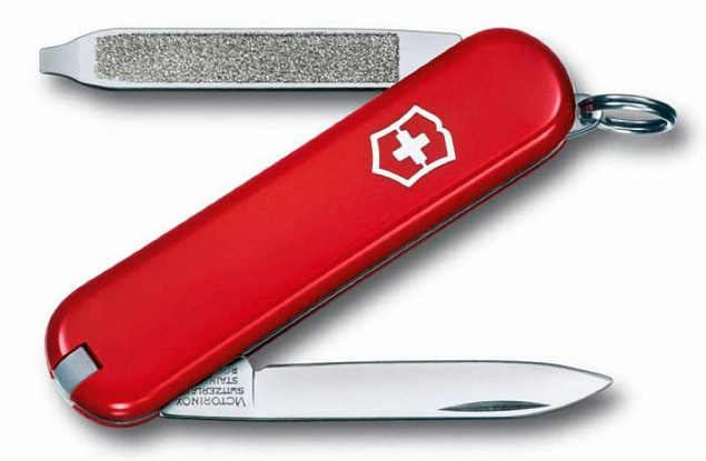 Нож-брелок Escort 58, красный с логотипом в Нефтекамске заказать по выгодной цене в кибермаркете AvroraStore