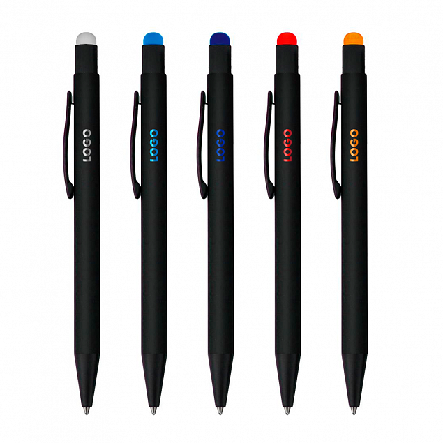 Ручка шариковая Raven (черная с синим) с логотипом в Нефтекамске заказать по выгодной цене в кибермаркете AvroraStore