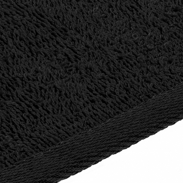 Полотенце Soft Me Light ver.2, малое, черное с логотипом в Нефтекамске заказать по выгодной цене в кибермаркете AvroraStore