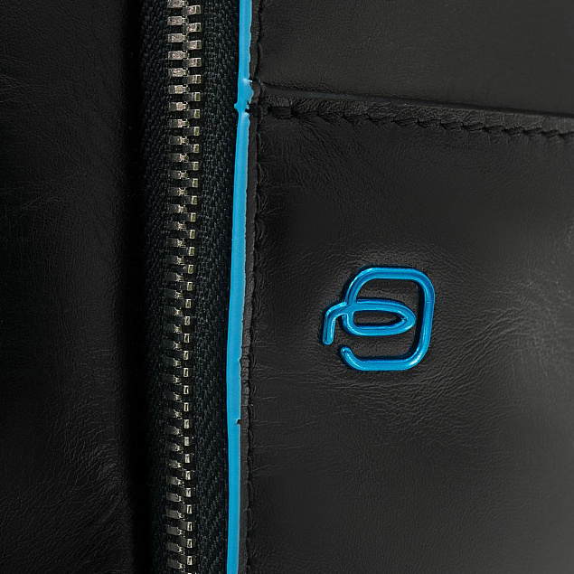 Сумка с отделением для ноутбука Piquadro Blue Square, черная с логотипом в Нефтекамске заказать по выгодной цене в кибермаркете AvroraStore