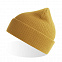 Шапка NELSON в рубчик с отворотом,100%  органический хлопок, горчичный с логотипом в Нефтекамске заказать по выгодной цене в кибермаркете AvroraStore