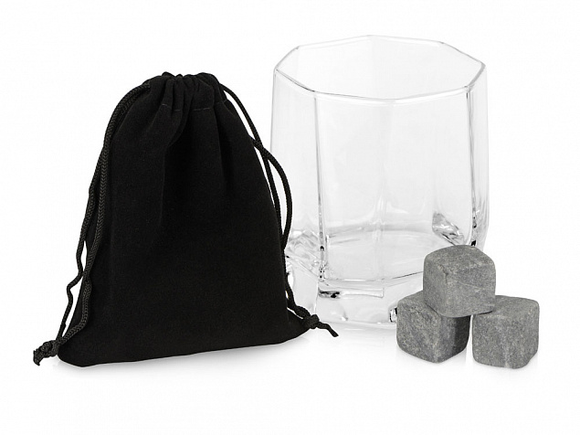 Набор для виски: 1 бокал, 3 камня, мешочек, коробка с логотипом в Нефтекамске заказать по выгодной цене в кибермаркете AvroraStore