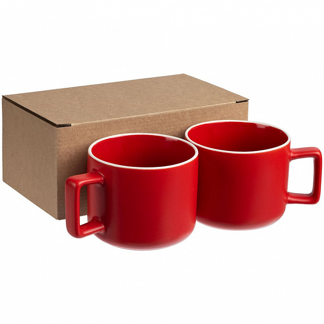 Коробка Couple Cup под 2 кружки, малая, крафт с логотипом в Нефтекамске заказать по выгодной цене в кибермаркете AvroraStore
