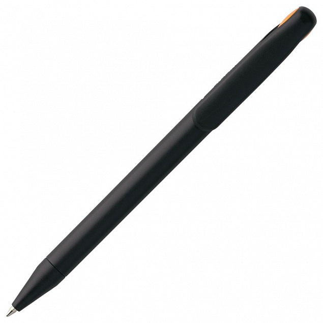Ручка шариковая Prodir DS1 TMM Dot, черная с оранжевым с логотипом в Нефтекамске заказать по выгодной цене в кибермаркете AvroraStore