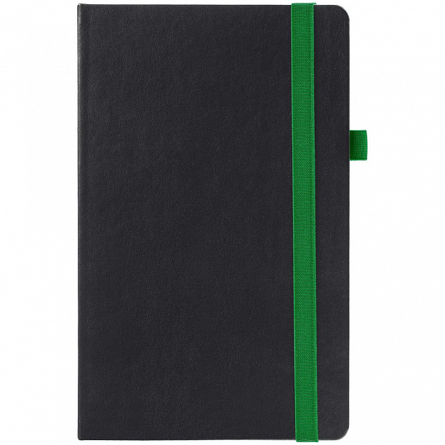 Ежедневник Ton, недатированный, черный с зеленым с логотипом в Нефтекамске заказать по выгодной цене в кибермаркете AvroraStore