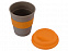 Стакан с силиконовой крышкой Café, оранжевый с логотипом в Нефтекамске заказать по выгодной цене в кибермаркете AvroraStore