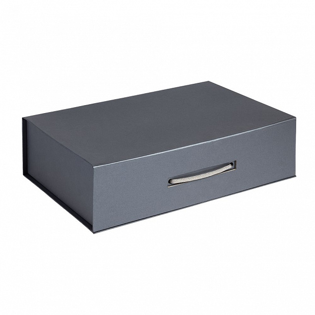 Коробка Case, подарочная, темно-серебристая с логотипом в Нефтекамске заказать по выгодной цене в кибермаркете AvroraStore