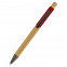 Ручка &quot;Авалон&quot; с корпусом из бамбука, красный с логотипом в Нефтекамске заказать по выгодной цене в кибермаркете AvroraStore