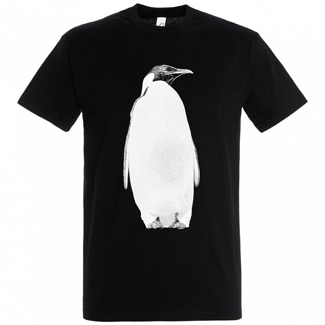 Футболка мужская Like a Penguin, черная с логотипом в Нефтекамске заказать по выгодной цене в кибермаркете AvroraStore