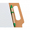 Блокнот MAKRON A5 на пружине с шариковой ручкой, рециклированный картон, бежевый с логотипом в Нефтекамске заказать по выгодной цене в кибермаркете AvroraStore