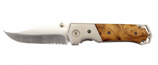 Нож складной HUNTER, коричневый, серебристый с логотипом в Нефтекамске заказать по выгодной цене в кибермаркете AvroraStore
