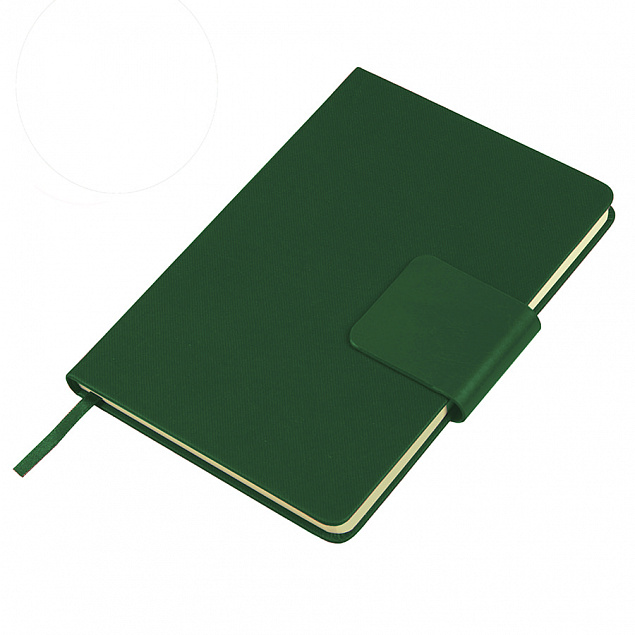 Ежедневник недатированный Stevie, А5,  зеленый, кремовый блок, без обреза с логотипом в Нефтекамске заказать по выгодной цене в кибермаркете AvroraStore