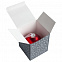 Елочный шар «Скандинавский узор», 8 см, красный с логотипом в Нефтекамске заказать по выгодной цене в кибермаркете AvroraStore