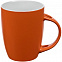 Кружка с ложкой Cheer Up ver.2, оранжевая с логотипом в Нефтекамске заказать по выгодной цене в кибермаркете AvroraStore