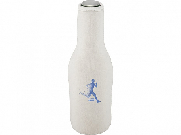 Fris Рукав-держатель для бутылок из переработанного неопрена , белый с логотипом в Нефтекамске заказать по выгодной цене в кибермаркете AvroraStore