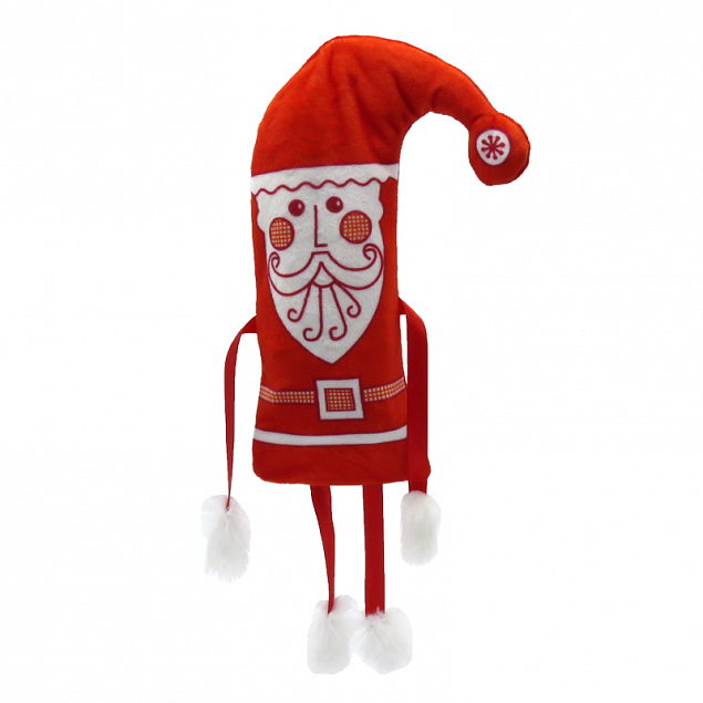 Новогодний колпачок забавный Дед мороз V1 с логотипом в Нефтекамске заказать по выгодной цене в кибермаркете AvroraStore