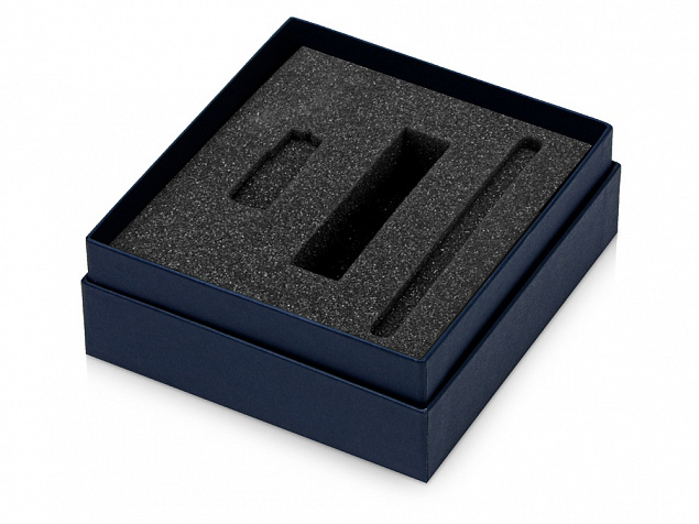 Коробка с ложементом Smooth M для зарядного устройства, ручки и флешки с логотипом в Нефтекамске заказать по выгодной цене в кибермаркете AvroraStore