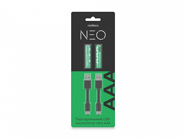 Аккумуляторные батарейки «NEO X3C», ААА с логотипом в Нефтекамске заказать по выгодной цене в кибермаркете AvroraStore