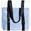 Шопер Clarity с голубым органайзером, прозрачный с логотипом в Нефтекамске заказать по выгодной цене в кибермаркете AvroraStore