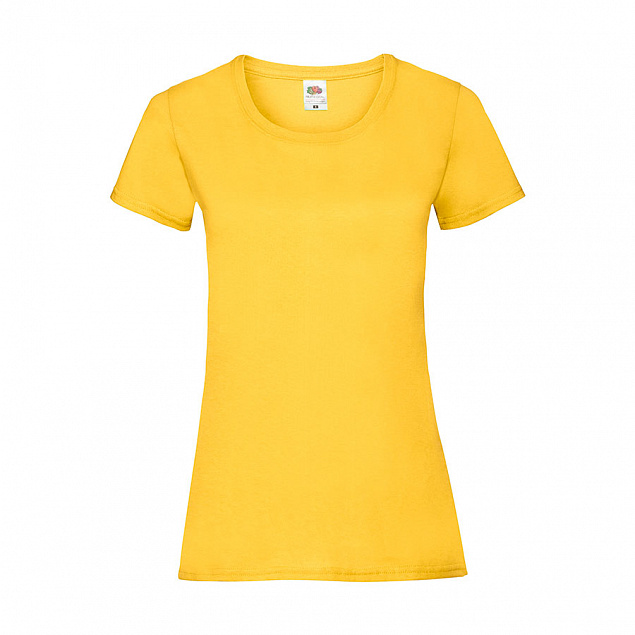 Футболка "Lady-Fit Valueweight T", солнечно-желтый_L, 100% хлопок, 165 г/м2 с логотипом в Нефтекамске заказать по выгодной цене в кибермаркете AvroraStore