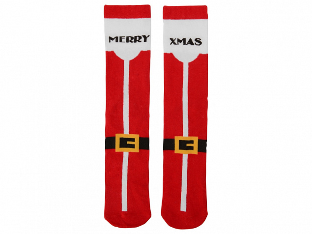 Набор носков с рождественской символикой в мешке мужские, 2 пары, красный с логотипом в Нефтекамске заказать по выгодной цене в кибермаркете AvroraStore